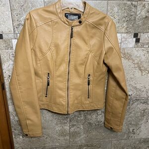 Faux Leather Jacket by JouJou